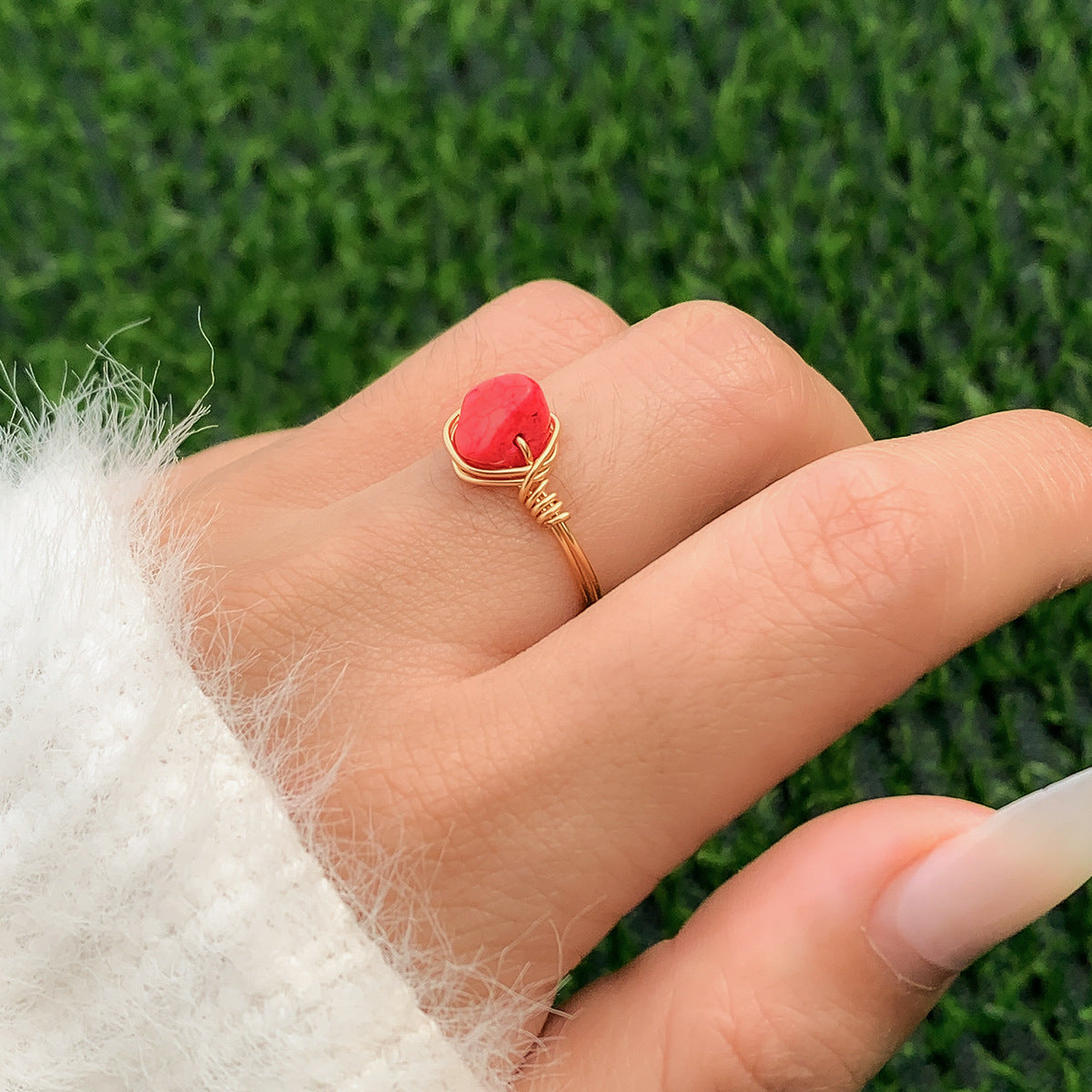 Anillo de ojos azules acrílicos al por mayor